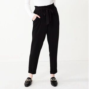 SO. brand women's paperbag high-waisted pants